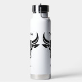 Stylisierter Bull-Sondertext Trinkflasche (Links)
