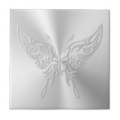 Stylisierter Butterfly Round-Schwanz, Embossed-Eff Fliese (Vorderseite)
