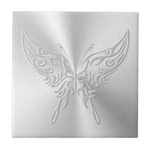 Stylisierter Butterfly Round-Schwanz, Embossed-Eff Fliese