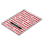 Stylist Amour Heart Notebook Valentine Geschenke Notizblock (Linke Seite)