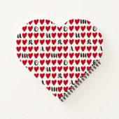 Stylist Amour Heart Shape Notebook Valentine Gesch Notizblock (Rückseite)