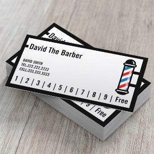 Stylist Barber Einfache Grenze Loyalität Punch Treuekarte