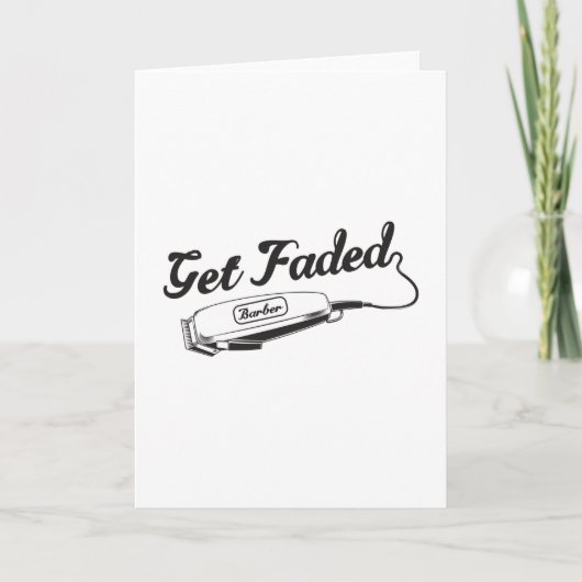 Stylist Barber Faded Friseur Geschenkidee Karte (Vorderseite)