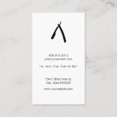 Stylist Barber Pole Ernennung Leather Visitenkarte (Rückseite)