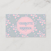 Stylist Boho Retro Floral Business Card Visitenkarte (Vorderseite)
