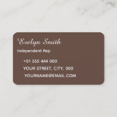 Stylist Cosmetologin Avon Vertriebsmitarbeiter Visitenkarte (Rückseite)