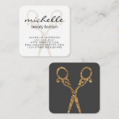 Stylist der extravagant-Salon-Schere Quadratische Visitenkarte (Vorne/Hinten)