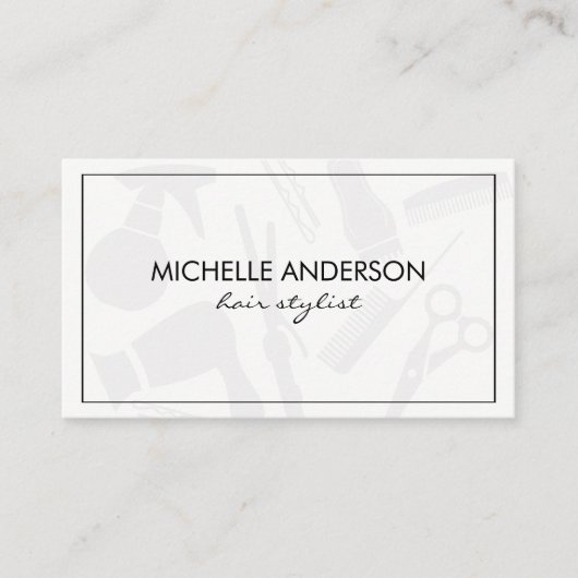 Stylist der klassischen Grenzhaare Visitenkarte (Vorderseite)
