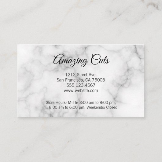 Stylist des Treueprogramms - Marmor Treuekarte (Rückseite)