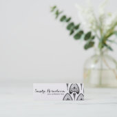 Stylist Designer Jugendstil-Muster Mini Visitenkarte (Stehend Vorderseite)