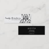 Stylist Designer Jugendstil-Muster Mini Visitenkarte (Vorne/Hinten)
