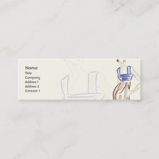 Stylist - dünn mini visitenkarte (Vorderseite)