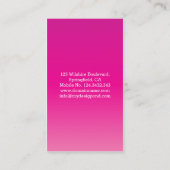 Stylist Fashion Designer Business Card Visitenkarte (Rückseite)