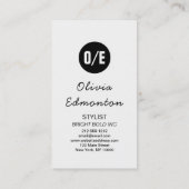 Stylist Fashion Foto Benutzerdefinierte Vorlage Mi Visitenkarte (Rückseite)