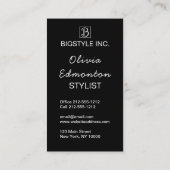 Stylist Fashion Foto Benutzerdefinierte Vorlage Sc Visitenkarte (Rückseite)