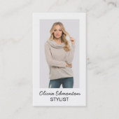 Stylist Fashion Foto Benutzerdefinierte Vorlage Sc Visitenkarte (Vorderseite)
