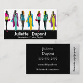 Stylist-Fensterscheibe für Mode-Designer Schwarz-w Visitenkarte (Vorne/Hinten)