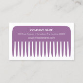 Stylist/Friseur lila Visitenkarte (Rückseite)