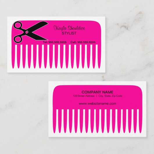 Stylist/Friseur Visitenkarte (Vorne/Hinten)