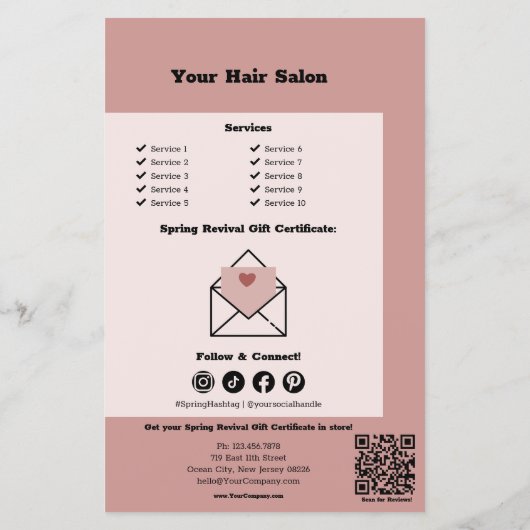 Stylist Frühlingsbeweis Werbeaktion Flyer (Hinten)