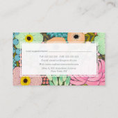 Stylist für Blumenbemalung Terminkarte (Rückseite)