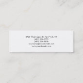 Stylist für einfache White Skinny Makeup Artist Mini Visitenkarte (Rückseite)