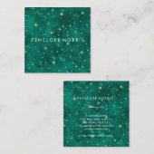 Stylist für hübsche und Aquamarine Konstellationen Quadratische Visitenkarte (Vorne/Hinten)