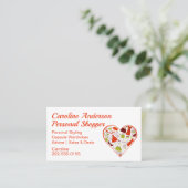 Stylist für persönliche Shopper-Kleidung Visitenkarte (Stehend Vorderseite)