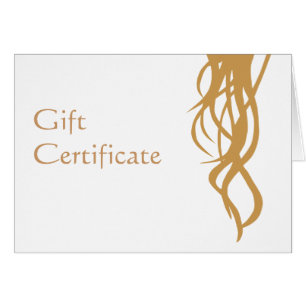 Stylist-Geschenk-Zertifikat im Weiß