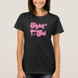 Stylist Girl Salon Hairdo Coiffeur Friseur Hütte T-Shirt