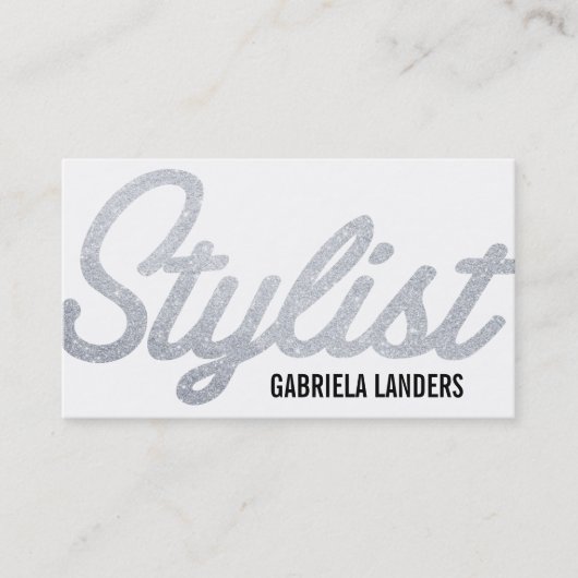 Stylist | Glitzer Script (Terminkarte) Terminkarte (Vorderseite)