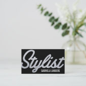 Stylist | Glitzer Script (Terminkarte) Terminkarte (Stehend Vorderseite)