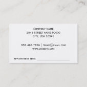 Stylist | Glitzer Script (Terminkarte) Terminkarte (Rückseite)