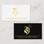 Stylist Gold Script Scissance Custom Visitenkarte (Vorne/Hinten)