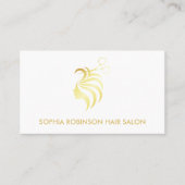 Stylist Gold Script Scissance Custom Visitenkarte (Vorderseite)