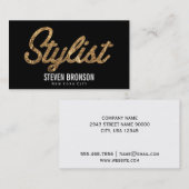 Stylist | Gold Script Visitenkarte (Vorne/Hinten)