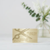 Stylist Gold Visitenkarte (Stehend Vorderseite)