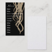 Stylist-Goldgeschäfts-Karte - Vertikale Visitenkarte (Vorne/Hinten)
