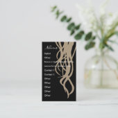 Stylist-Goldgeschäfts-Karte - Vertikale Visitenkarte (Stehend Vorderseite)