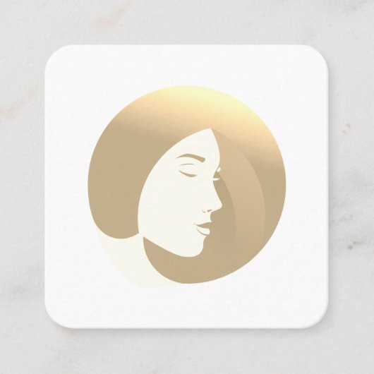 Stylist "Hair and Beauty" Quadratische Visitenkarte (Vorderseite)