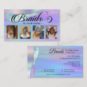 Stylist Holografisches Foto Visitenkarte (Vorne/Hinten)