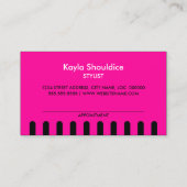 Stylist im Friseur mit Ernennung Terminkarte (Rückseite)