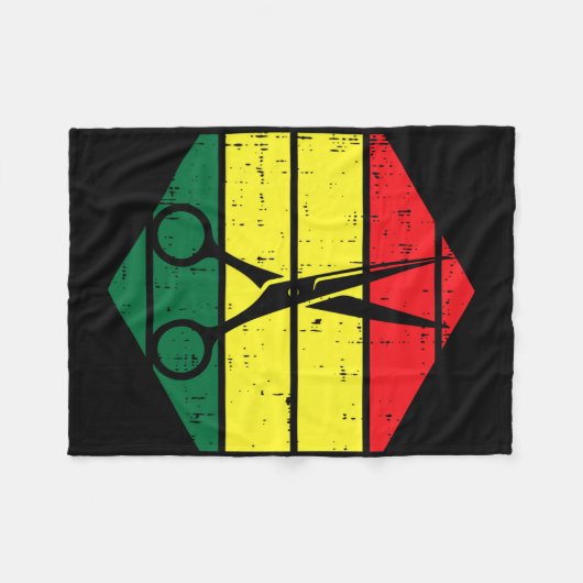 Stylist Juneteenth Blm Black History Hairdres Fleecedecke (Vorderseite (Horizontal))