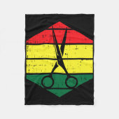 Stylist Juneteenth Blm Black History Hairdres Fleecedecke (Vorderseite)