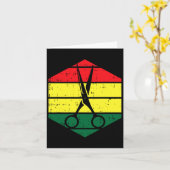 Stylist Juneteenth Blm Black History Hairdres Karte (Gelbe Blume)