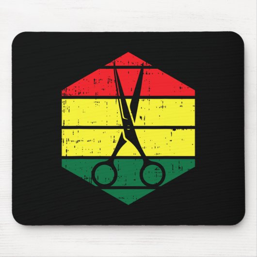 Stylist Juneteenth Blm Black History Hairdres Mousepad (Vorne)