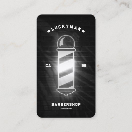 Stylist Klassik Schwarz-weiß Visitenkarte (Vorderseite)