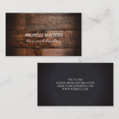 Stylist Leather Gold Visitenkarte (Vorne/Hinten)