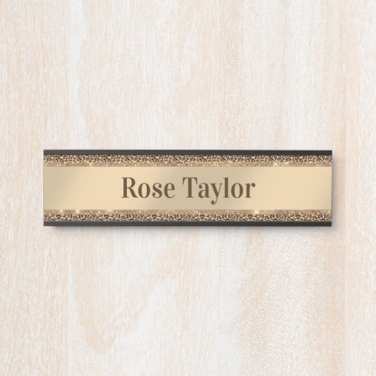 Stylist Leopard Druckmuster Türschild (Vorderseite )