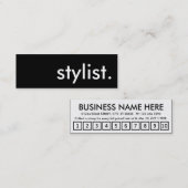 Stylist. LoyalitätsLochkarte Treuekarte (Vorne/Hinten)